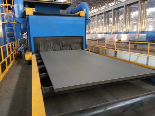 Pass Through Type Roller Conveyor Shot Blasting Machine for Steel Plate Angle Steel